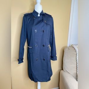 MICHAEL KORS RAIN TRENCH COAT IN NAVY BLUE SIZE MEDIUM